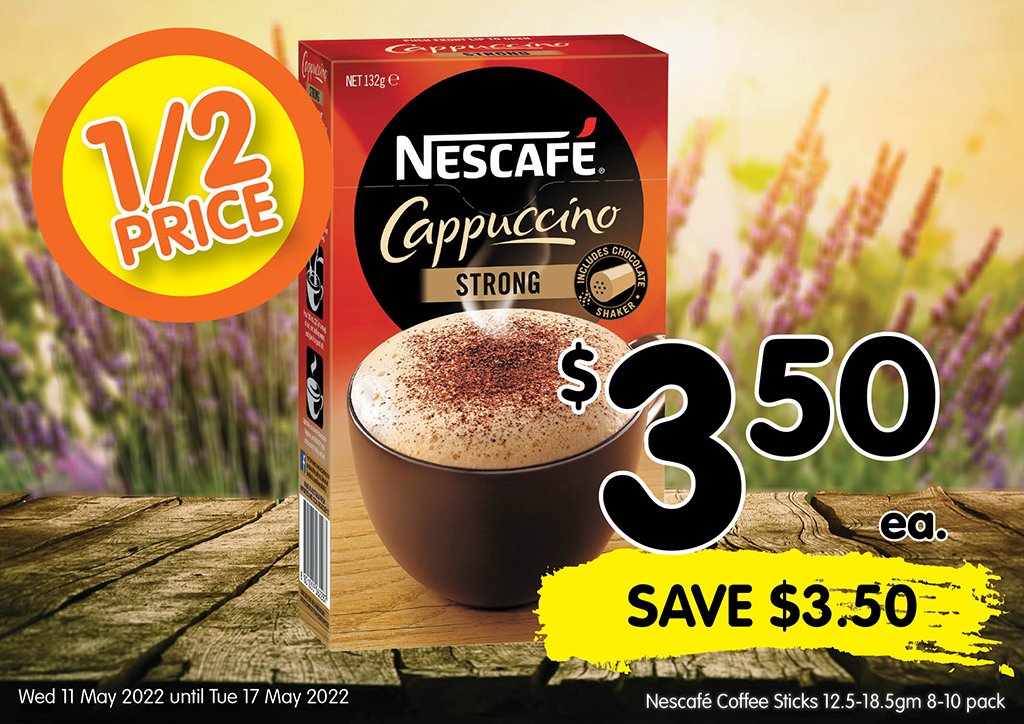 Image of Nescafe Coffee Sticks 12.5-18.5gm at $3.50 each