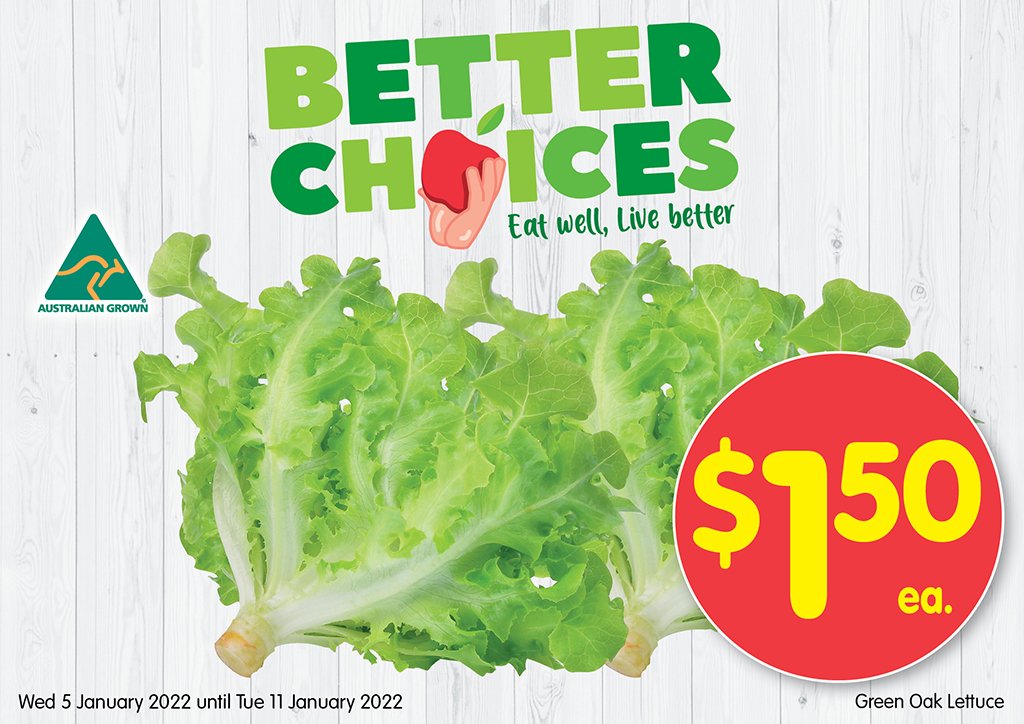 Image of Green Oak Lettuce at $1.50 each