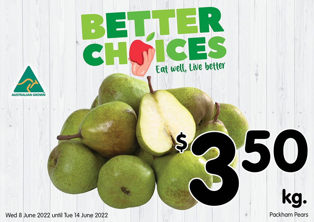 Image of Packham Pears at $3.50 kg