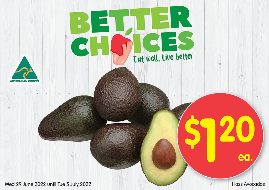 Image of Hass Avocados at $1.20 each
