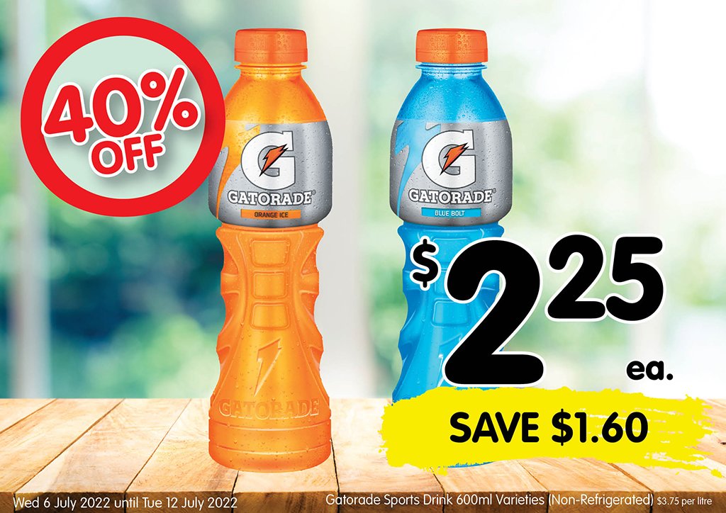Image of Gatorade Sports Drink 600ml (Non-Refrigerated) at $2.25