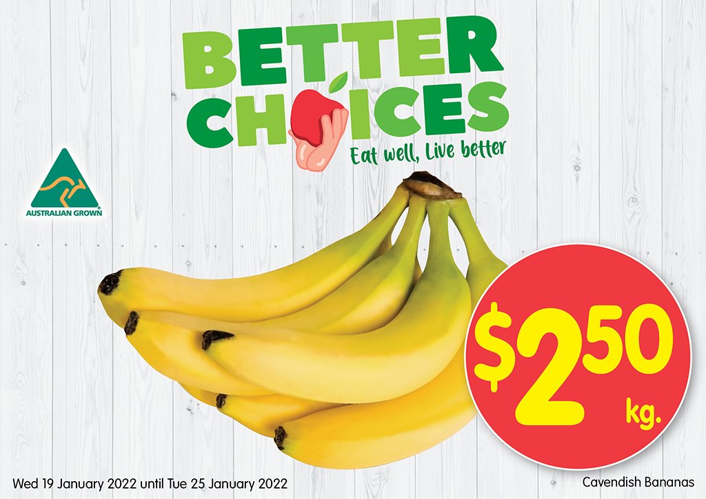 Image of Cavendish Bananas at $2.50 per kg