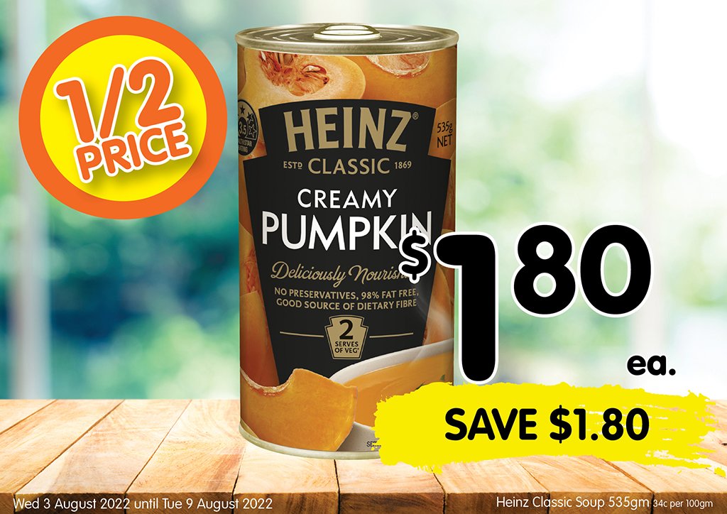 Image of Heinz Classic Soup 535gm at $1.80 each