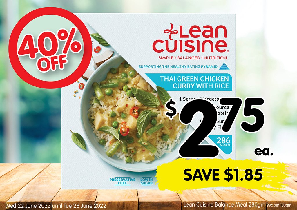 Image of Lean Cuisine Balance Meal 280gm at $2.75 each