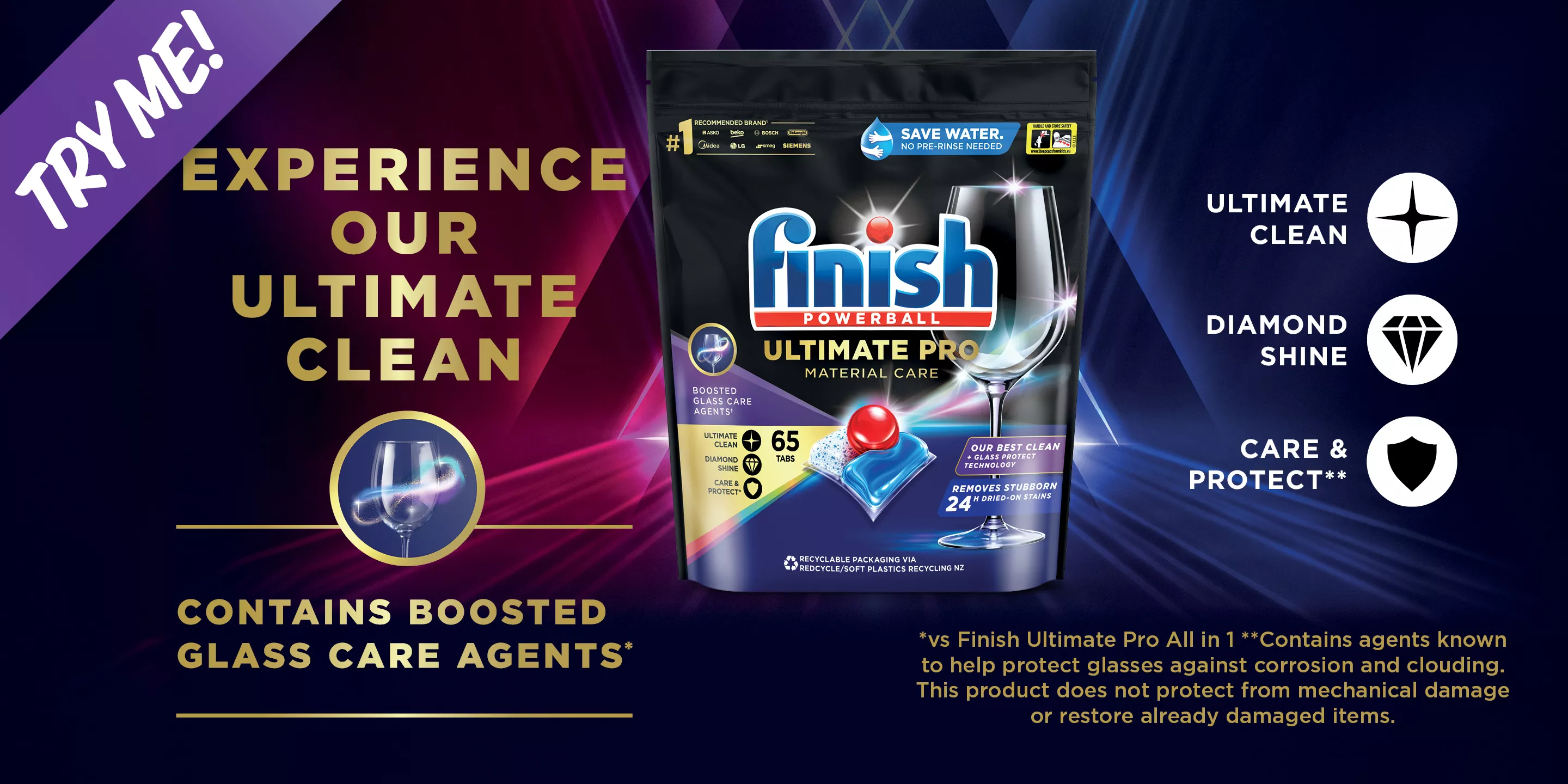 Finish Ultimate Pro Lemon Sparkle Dishwasher Tablets 46 Pack