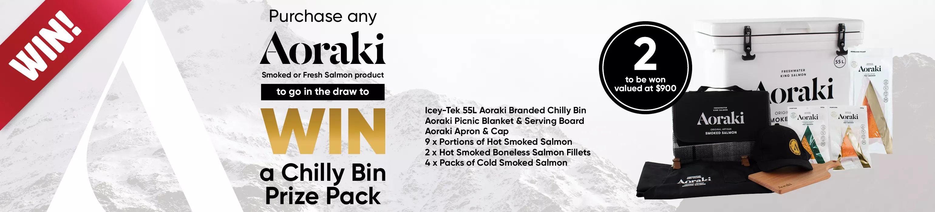 Be in to WIN with Aoraki Salmon!