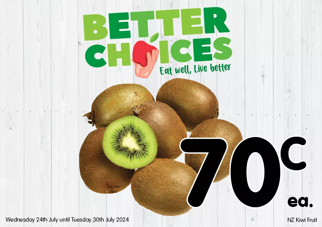 NZ Kiwi Fruit at 70c each 