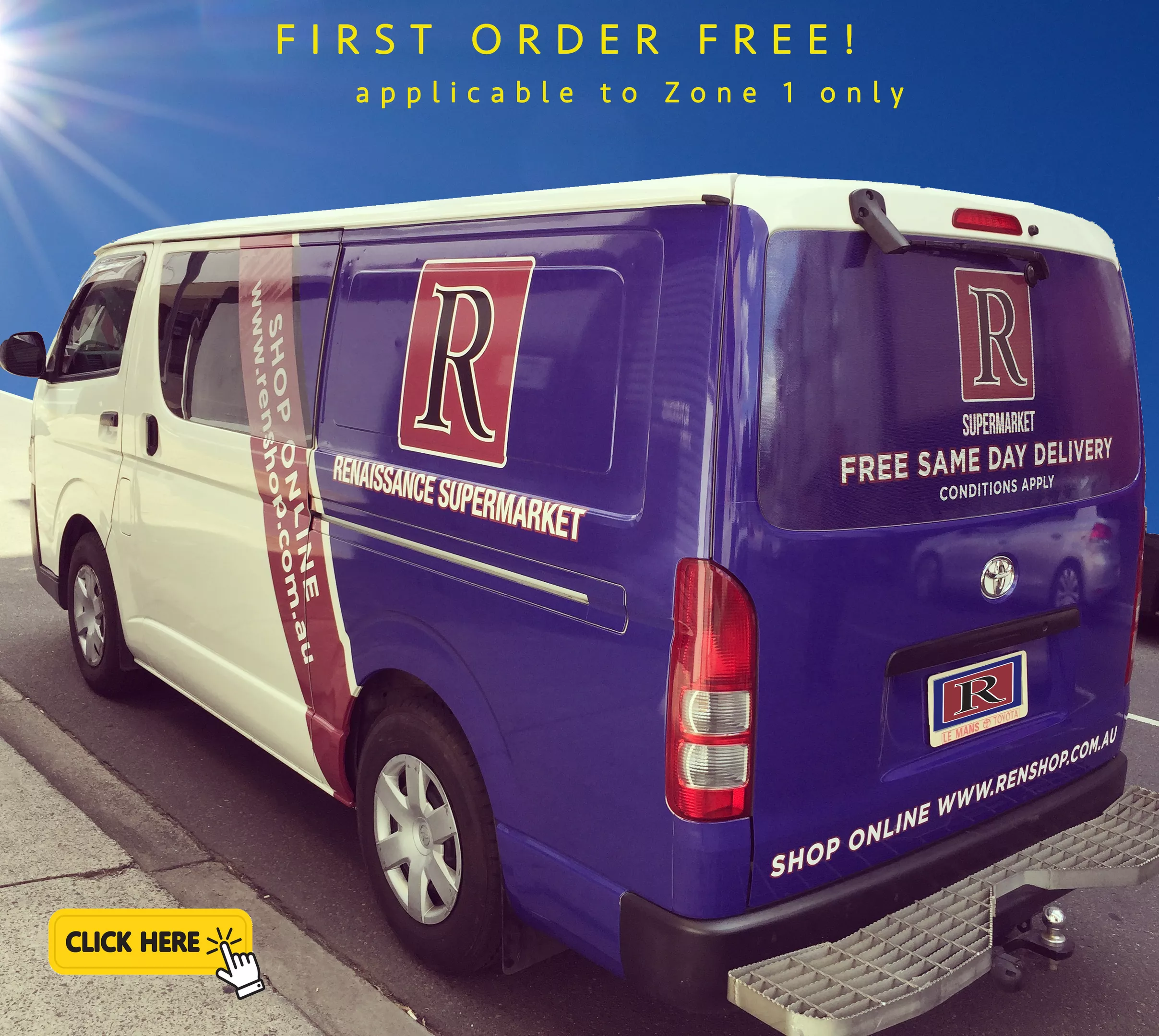 On your first order receive free delivery!