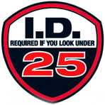 I.D. required if you look under 25