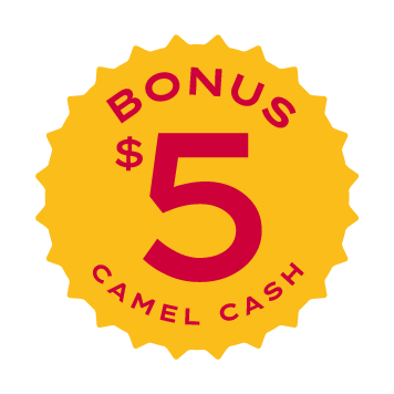 Bonus $5 Camel Cash