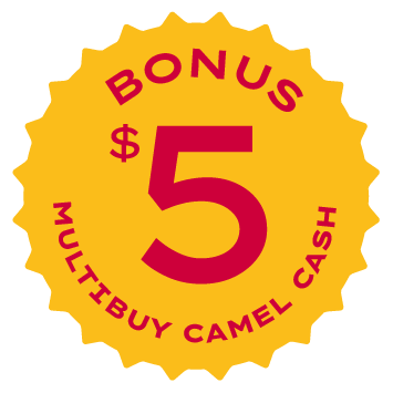 Bonus $5 Camel Cash with Multibuy